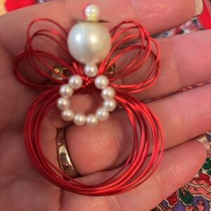 Hand crafted angel brooch, very pretty!